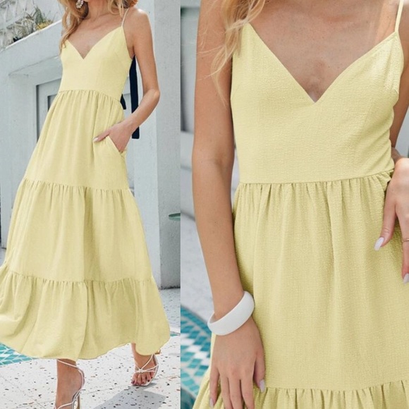 Boho ruffle hem cami maxi dress - Picture 3 of 7